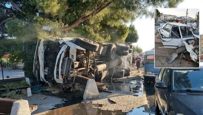 Freni Patlayan Kamyonun Yarattığı Korkunç Kaza Şoku